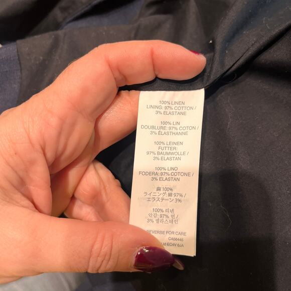 J Crew Dark Blue 100% Linen Tailored Blazer Sz 8 - Picture 5 of 8